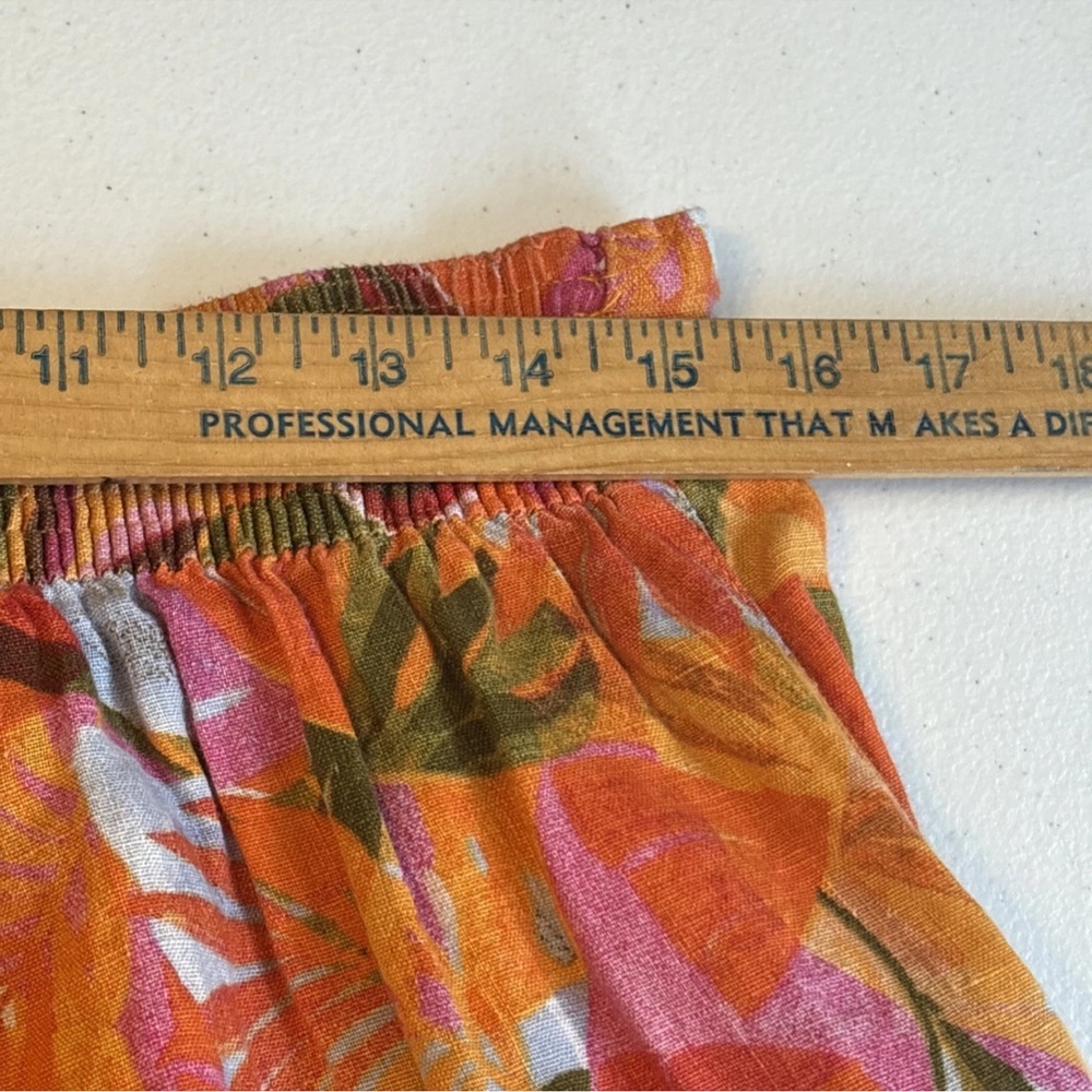 C&C California Women’s 100% Linen Colorful  Wide Leg Tropical Pants Size Large - Picture 6 of 15